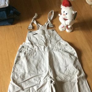 Squeeze jean overalls kacki color, straight leg